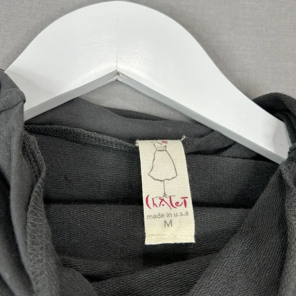 Chalet Dress Womens Medium Gray Cowl Neck‎ Loose Fit Colorblock Lagenlook Travel